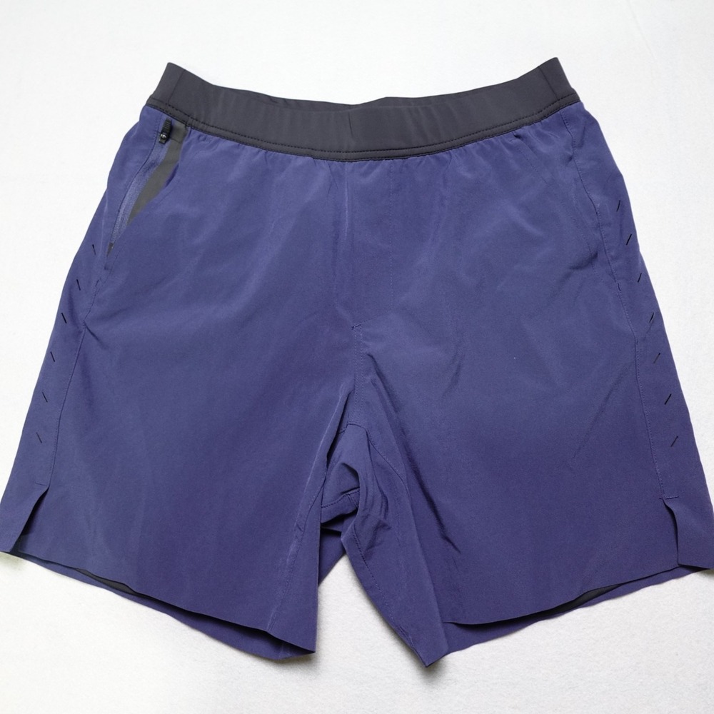 Ten Thousand The Interval Short Men M Blue Athletic Stretch 7" Gym Training
